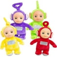 Teletubbies Talking Plush Collector Pack Of 4 Each Says Over Ten scarft-jarum-hijau