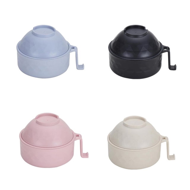 Instant Noodle Bowls Set Home Appearance Practical Smooth Use Exquisite Adults Children Solid Color Drainage Tableware Soup Bowl Dinnerware Holder Purple
