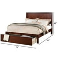 thumbnail image 5 of Benjara Kali Platform California King Panel Bed-Storage Drawer-Cherry Brown Wood, 5 of 5