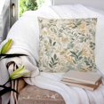 thumbnail image 4 of Sage Green Yellow Botanical Throw Pillow Covers, Soft Pillowcases with Invisible Zipper, Spring Summer Vintage Decorative Square Pillow Cushion Covers for Living Room Couch Sofa Bed 16x16 Inches, 4 of 8