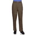 thumbnail image 2 of Mens Full-Elastic Twill Casual Pants with Center-Snaps Closure, 2 of 2