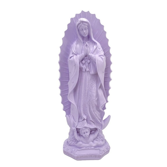 Immaculate Conception Mary Statue - 11.8 Inch Catholic Religious Praying Madonna Sculpture, Hand Painted Resin Figurine for Home Altar, Wedding Gift, Mexican Decor, Christian Desktop Decor
