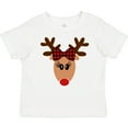 thumbnail image 3 of Inktastic Cute Girl Reindeer with Buffalo Plaid Bow Boys or Girls Baby T-Shirt, 3 of 5