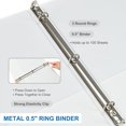 thumbnail image 3 of Anillo redondo Binder SUQJOY de 3 anillos de 1/2 pulgada con 2 bolsillos, paquete de 12, 3 of 7