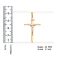 thumbnail image 4 of 14K Two Tone Gold Religious Crucifix Pendant for Chain Necklace | Jewelry Gift for Men Women | 42 x 27 MM | 1.8 grams, 4 of 9