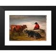 thumbnail image 2 of Wilhelm Busch 24x18 Black Modern Framed Museum Art Print Titled - Shepherd with Cows (circa 1885), 2 of 5