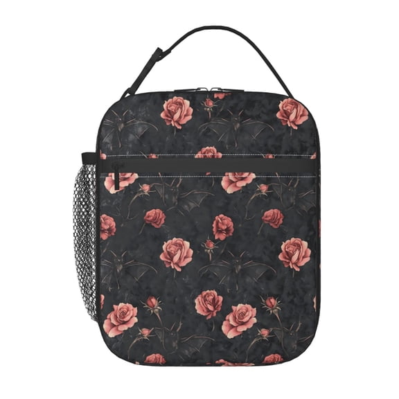 Rose Lunch Bag Portable Thermal Lunch Box for Men and Women