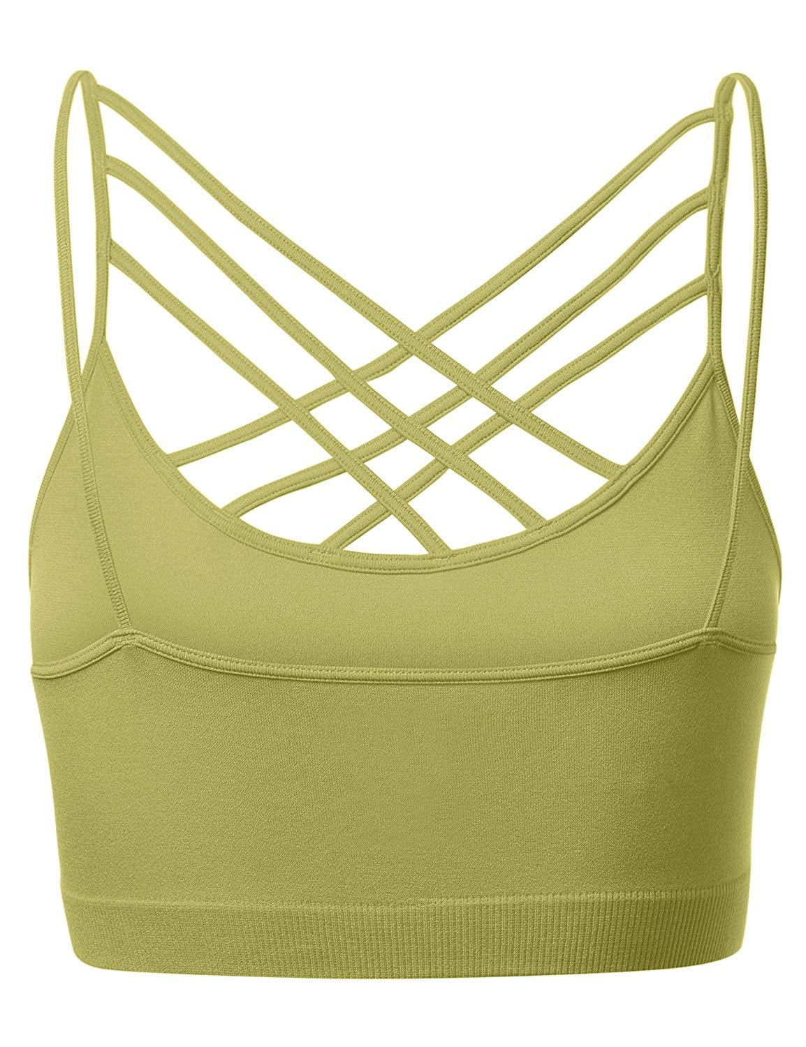 Women's Novelty Bras Seamless Triple Criss-Cross Front Bralette