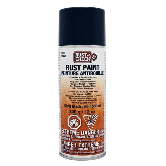 Rust Check Peinture Antirouille - Noir Lustré 340 g