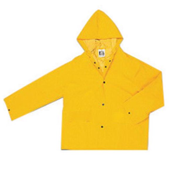 Classic-0.35 mm. Pvc-Polyester Jacket With Att Hood Yellow - 2X
