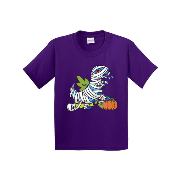 Inktastic Halloween Dinosaur Mummy Youth T-Shirt