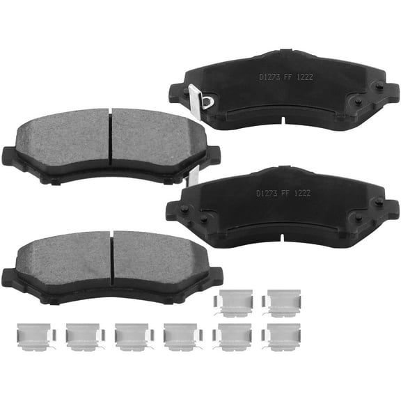 Afa Motors Front Brake Pads w/Hardware Kits Fits Jeep Liberty Wrangler JK, Chrysler Town & Country, Dodge Nitro Grand Caravan Journey, Ram Cargo Van, Volkswagen Routan-Ceramic Brake Pads-4 Pack