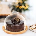 thumbnail image 4 of HAMPPLIES Glass Cloche Dome Cake Holder With Lid Dustproof Display 1 Set, 4 of 8