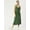 Green, variant on Women’s Printed Viscose Rayon Dress Round Neck Strap Shoulders Sleeveless Calf Length Beach Wear Light Weighted Casual Summer Dress