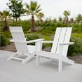 thumbnail image 6 of LuXeo Arcadia White HDPE Outdoor Adirondack Chair ( Set of 2), 6 of 13