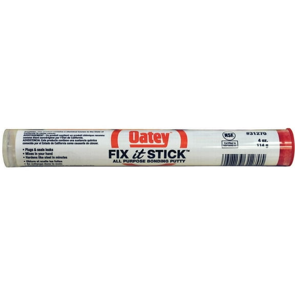 Oatey Fix-It All-Purpose Bonding Epoxy Plumber's Putty Stick for Leak and Hole Repairs, 4 oz.