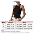 thumbnail image 6 of Women Halter Tank Top for Summer Cable Knit Casual Slim Fit Pure Color Sleeveless Shirt Black L, 6 of 6