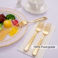 thumbnail image 4 of Woeilo 200pcs Gold Plastic Forks - Heavyweight Forks - 7.4 Inch Heavy Duty - Gold Plastic Silverware Perfect For Parties & Weddings & Restaurants And Daily Using Solid Gold, 4 of 5
