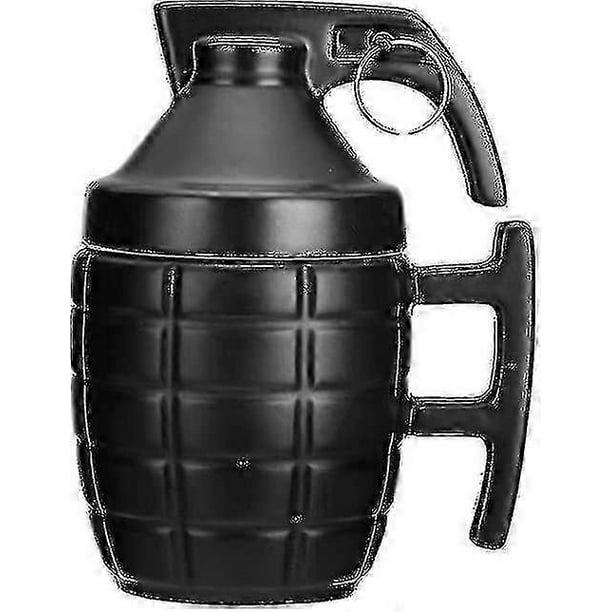 Novelty Ceramic Grenade Coffee Mug With Lid Funny Grenade Milk Tea Coffee Cup Dad Christmas Gifts