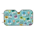 thumbnail image 4 of Uemuo World Travel1 Pattern Accordion Car Windshield Sun Shade, Foldable Reflective Sun Visor for Car, Reflector Windshield Sunshade-Small, 4 of 7