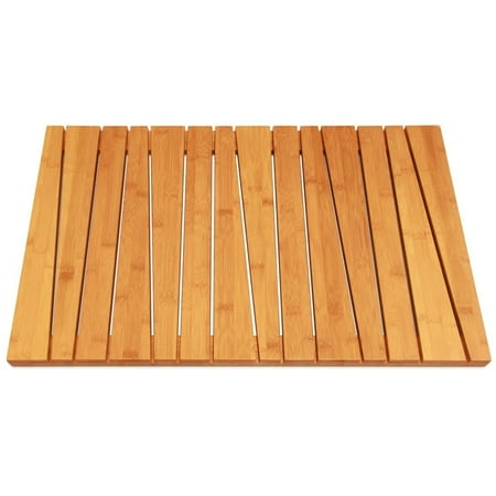 ToiletTree Products Bamboo Deluxe Shower Floor and Bath Mat - Wooden Bath Mat for the Bath Shower Pool and More - Durable Slip-Resistant Bamboo Shower Mat - 25.3 L x 15.7 W x 1.3 H