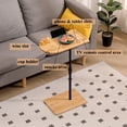 thumbnail image 3 of Jopath Adjustable TV Tray Table Side Table Tray,C Table End Table with Slots, Bamboo Table for Living Room & Bedroom,Oval, 3 of 8