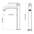 thumbnail image 5 of High Arc Bathroom Sink Faucet, Solid Brass Single Lever Bathroom Basin Faucet, 5 of 5
