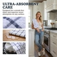 thumbnail image 3 of Unique Bargains 2Pcs Classic Plaid 100% Cotton Quick Dry Kitchen Towels Blue 25" x 15", 3 of 6