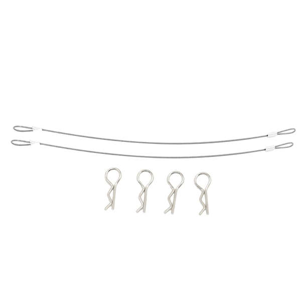 Bewildely Cuerda antipérdida de la cáscara del coche con alta dureza y compatibilidad de la barra del Pin del clip R del metal de la fuerza Kits de construcción modelo plata 1:10