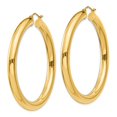 thumbnail image 2 of 14K Yellow Gold Earring Hoop Women'S 50 mm Polished 5Mm Tube Earrings, 2 of 3