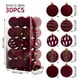thumbnail image 2 of Adornos de Velvet Christmas Balls 30 Piezas | Bolas decorativas colgantes de plástico para árboles flocados | Textura multidimensional | Terciopelo de espuma duradero | Cuerda metálica fácil, 2 of 9