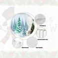 thumbnail image 6 of Rustic Snow Forest Shower Curtain, Snowy Teal Green Countryside Landscape Bathroom Curtain Christmas Pine Tree, Winter Nature Scene Bathroom Decorations with Hooks 72 x 72 Inch, 6 of 6