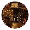 thumbnail image 2 of Unique Loom Cafe Collection Area Rug - Inizio (6' 1" Round Brown/Cream), 2 of 11