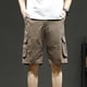 thumbnail image 4 of Pantalones Cortos Deportivos para Hombre con Bolsillos de Moda Casual Múltiples Bolsillos Pantalones Cortos, Algodón Sólido, 4 of 9