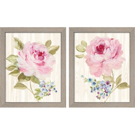 Great Art Now Driftwood Garden by Wild Apple Portfolio, 2 Piece Framed Art Set Each 9"W x 11"H