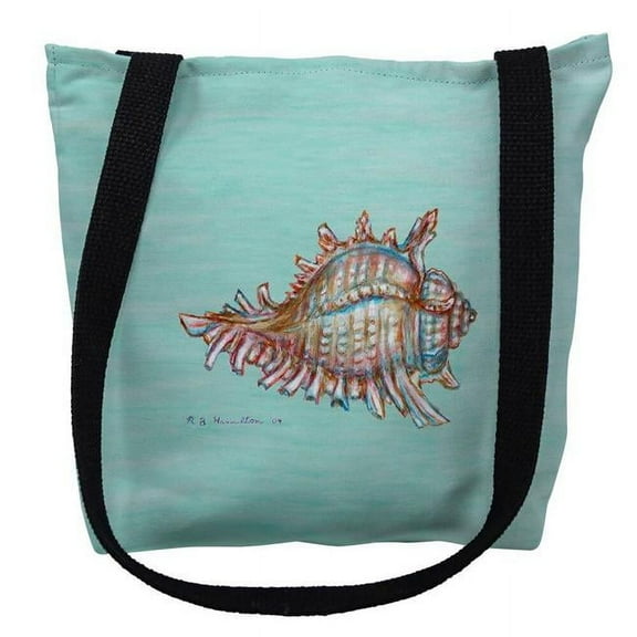 Conch on Aqua Small Tote Bag 13x13 16 inches x 16 inches