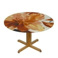 thumbnail image 3 of HAOXIT Fall Burnt Orange Outdoor Tablecloth Round ,Watercolor Flowers Table Cloth,Stain Resistance Polyester Autumn Floral Seasonal Small Table Covers for Kitchen Dining Parties Picnic 42-46, 3 of 8