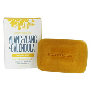 Orange Soap with Calendula Oil (4oz) - Handmade Soap Bar with Orange, Yuzu and Calendula Essential Oils, Flower Petals - Organic and All-Natural – B