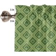 thumbnail image 5 of Valance for Windows Semi Sheer Valances for Living Room Bathroom Bedroom, St. Patrick''s Day Green Checkered Clover Tile Pattern Kitchen Window Valance Rod Pocket Valance Curtains 54x18 Inches, 5 of 5