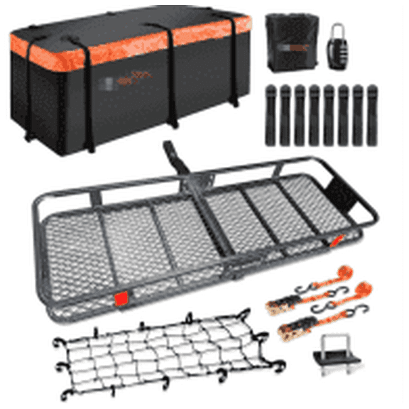 60-Inch Foldable Vehicle Cargo Basket | Heavy-Duty Collapsible Truck Bed Storage Organizer for SUVs, Trucks & Vans