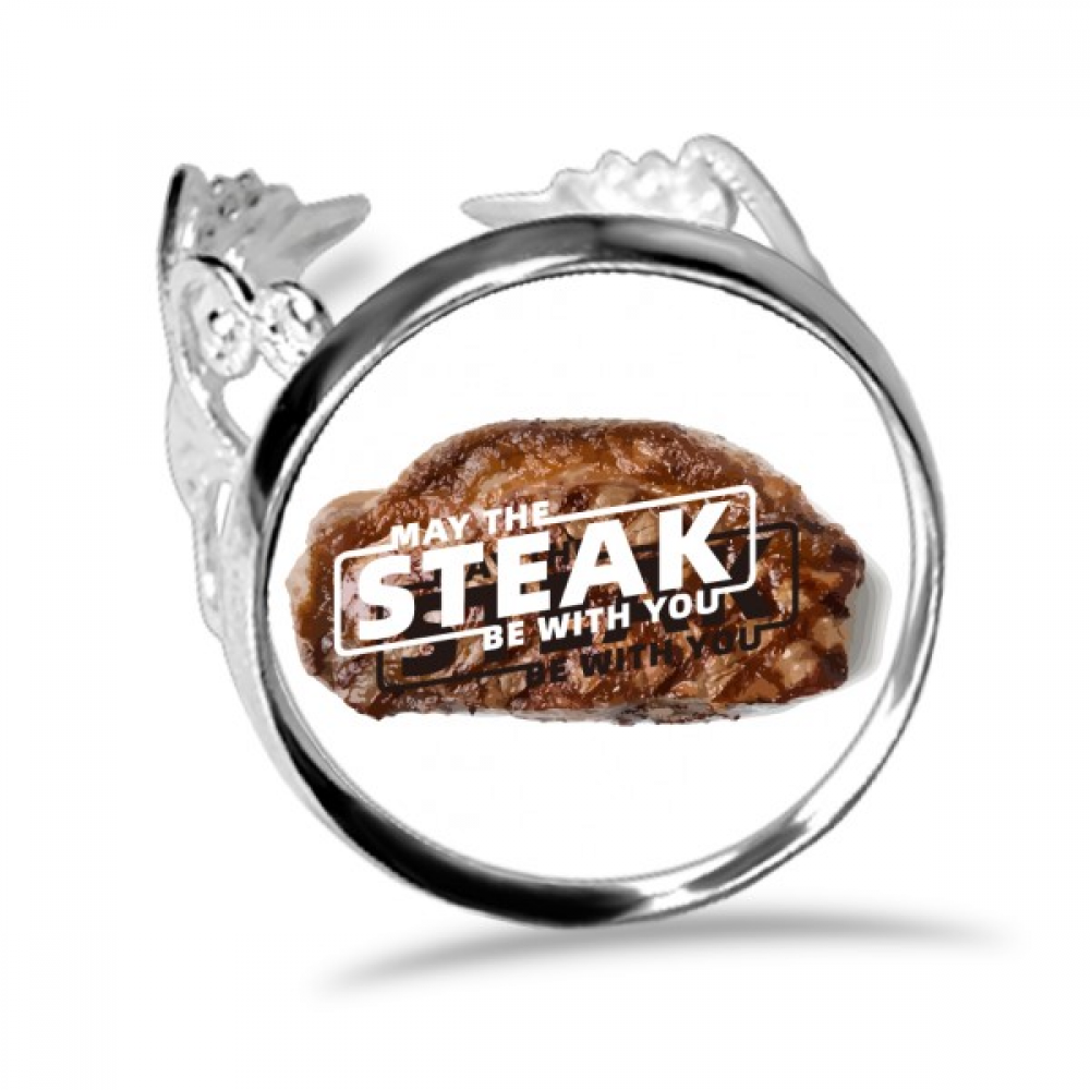 Beef Food Meat Give Ring Adjustable Love Wedding Engagement