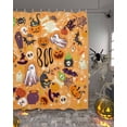 thumbnail image 2 of Halloween Scary Pumpkin Spooky Bat Candies Shower Curtain Set ，Waterproof Fabric Shower Curtains Shower Curtains for Bathroom,Bathroom Decor 54x"78", 2 of 6