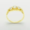thumbnail image 2 of LBG British Made 9k Yellow Gold Cubic Zirconia Womens Trilogy Ring - 33 size options - Size 11.75, 2 of 7