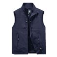 thumbnail image 3 of Veste Sans Manches Légère pour Hommes, Veste Décontractée Extérieure à Fermeture Éclair avec Multiples Poches pour Printemps Été Randonnée Usage Quotidien Veste pour Hommes pour Hiver et Pluie Grand Imperméable pour Homme Hiver, 3 of 3