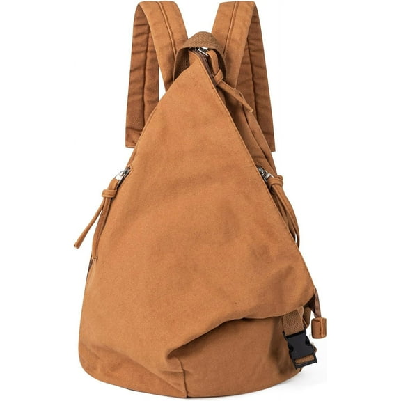 Canvas Backpack for Women Travel Backpack for Men Vintage Bookbag Style for Casual Daypack Backpacks (Green-C)