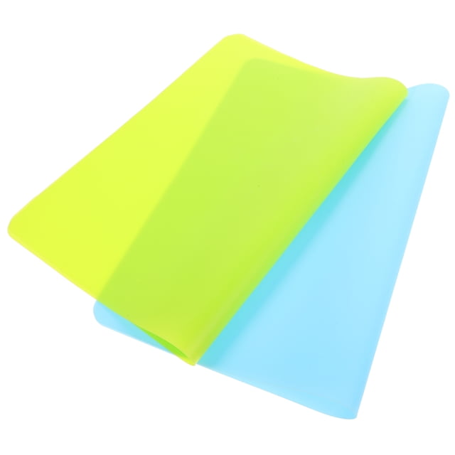 KAKOWELY 2Pcs Toddler Table Mat For Eating Silicone Dining Pads Assorted Color Non Stick