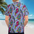 thumbnail image 6 of High Quality Hawaiian Shirts for Men Short Sleeve Aloha Beach Shirt Floral Summer Casual Button Down Shirts Blouses MVBXHQ, 6 of 7