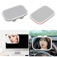 thumbnail image 4 of White Espejo interior del coche de 7,8 pulgadas con luz LED ajustable para Mirr montado en visera, 4 of 5