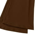 thumbnail image 5 of ManxiVoo Women's High Waist Wide Leg Yoga Pants with No Visible Lines Slight Flare and Pockets for Comfortable Yoga and Workout Sessions XL Size Brown, 5 of 5