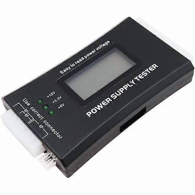 LCD Display PC Power Supply Tester 20/24 Pin Psu Tester for SATA IDE HDD ATX ITX BYI Connectors